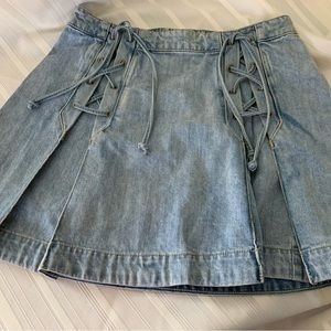 Free People Denim Miniskirt NWOT